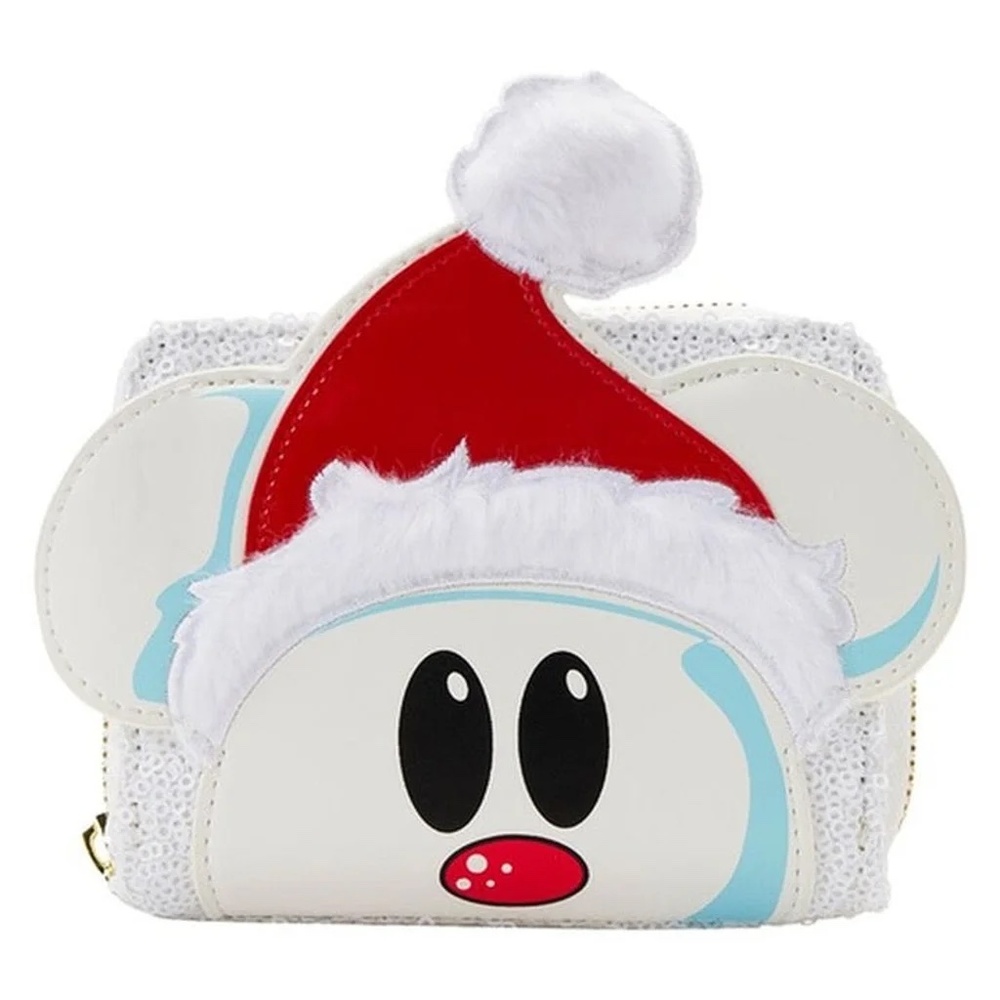 Exclusive - Mickey Mouse Sequin Snowman Zip Around Wallet Loungefly